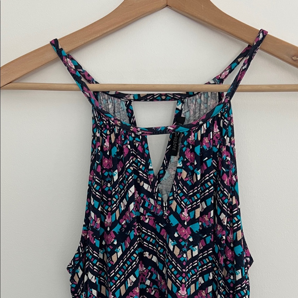 papermoon geometric print camisole top size medium